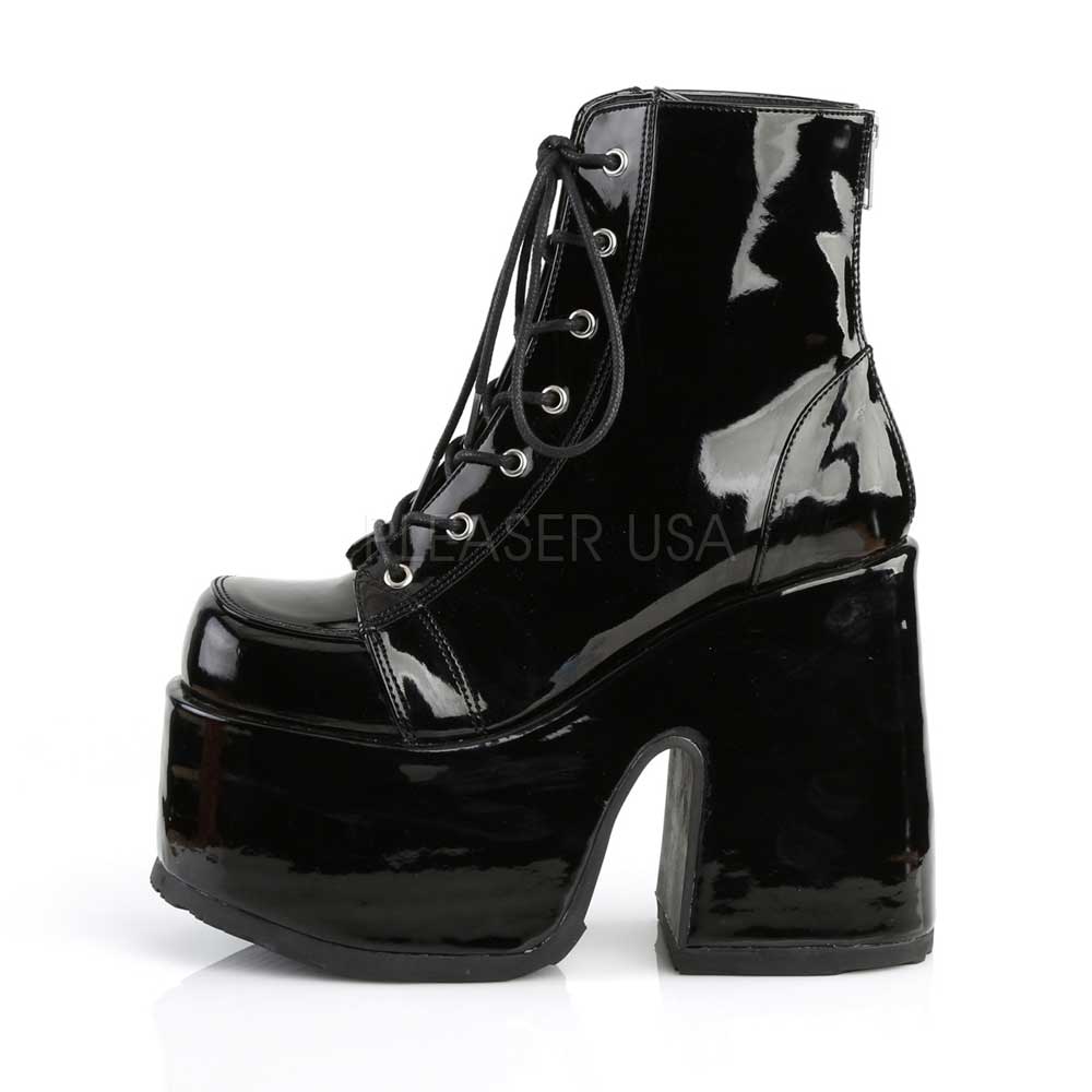 DemoniaCult - CAMEL-203 Bottes de plate-forme - Noir
